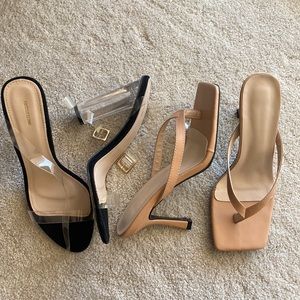 2 for 1 heels | Clear Block Pretty Little Thing